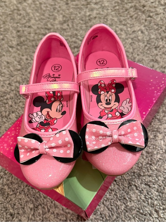 Disney Other - NEW Kids Pink Minnie Mouse Bow Mary Jane Shoes size 12